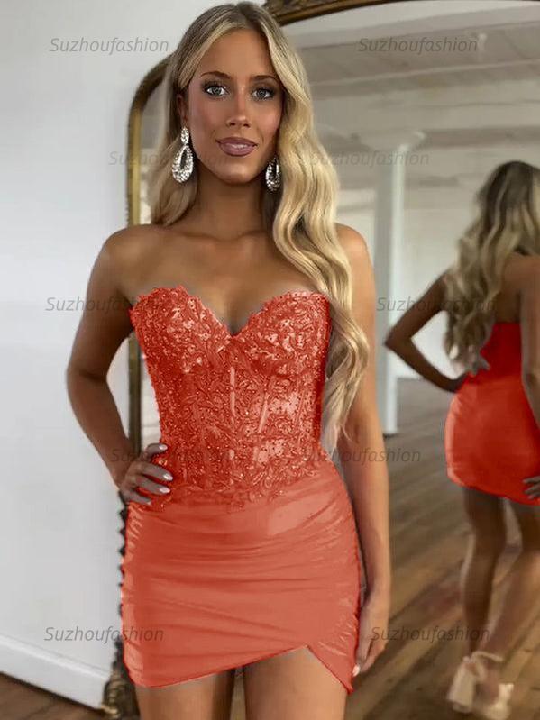 Suzhoufashion Sparkly Sequins Sweetheart Bodycon Homecoming Dress