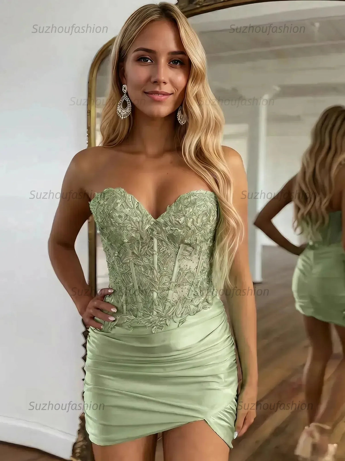 Suzhoufashion Sparkly Sequins Sweetheart Bodycon Homecoming Dress