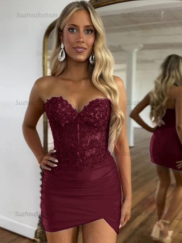 Suzhoufashion Sparkly Sequins Sweetheart Bodycon Homecoming Dress