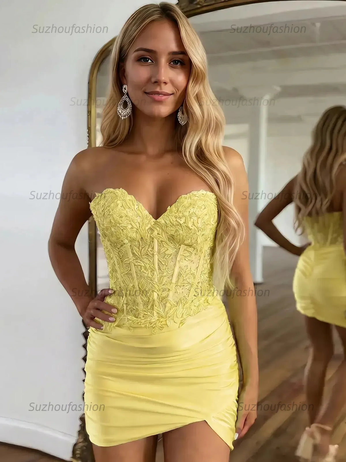 Suzhoufashion Sparkly Sequins Sweetheart Bodycon Homecoming Dress
