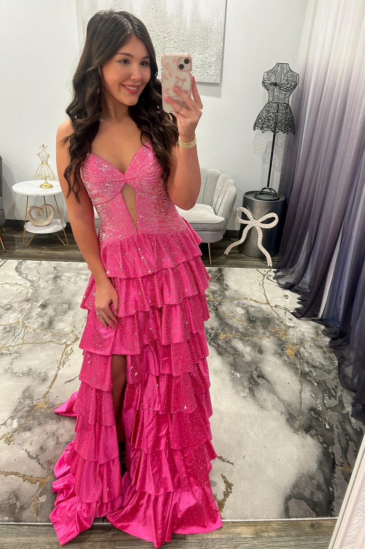Sparkly A Line Sweetheart Black Long Prom Dress with Beading Ruffles