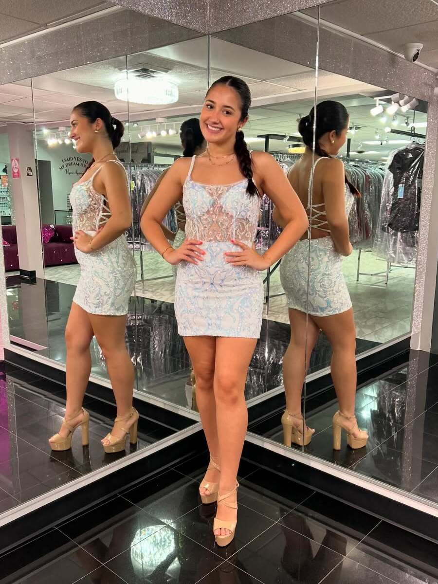 Sparkly Sequins Sweetheart Bodycon Short Homecoming Dress - VelvetHem