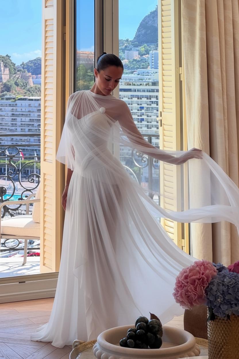 Strapless Sleeveless Long A Line Evening Formal Dress With Pleated Tulle