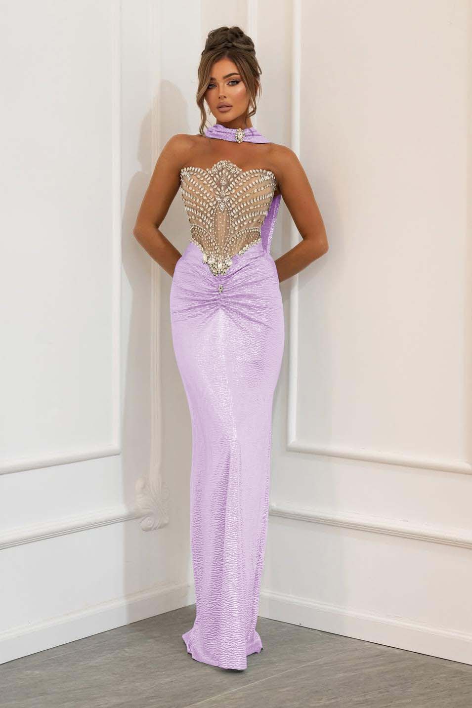 Strapless Sleeveless Long Mermaid Evening Formal Dress With Beading Pleated