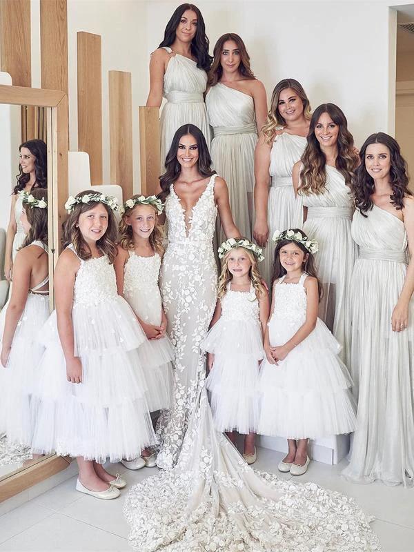 Straps Mermaid Wedding Dresses Lace Appliqued Gowns Wedding Dresses (ZD16229)