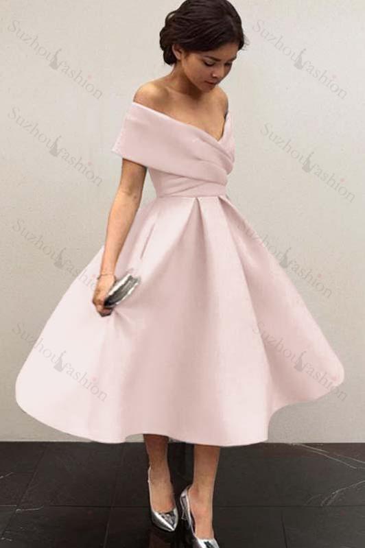 Stunning Sky Blue Off the Shoulder Sleeveless A Line Short Homecoming Dress