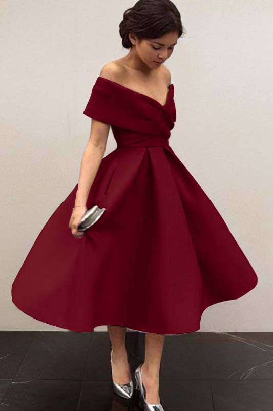 Stunning Sky Blue Off the Shoulder Sleeveless A Line Short Homecoming Dress