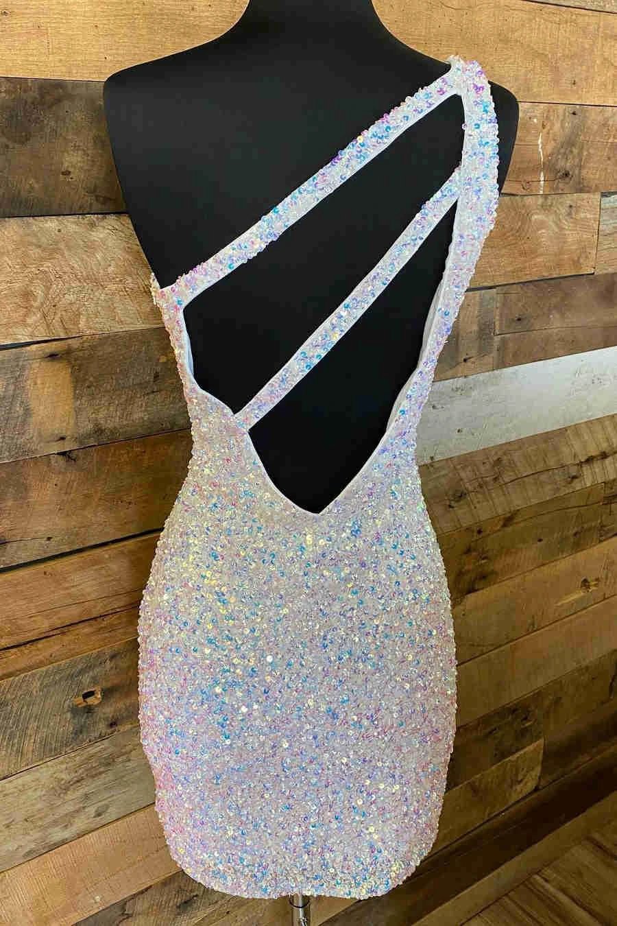 Stunning Hot Pink Sequins Homecoming Dress (ZD11631)