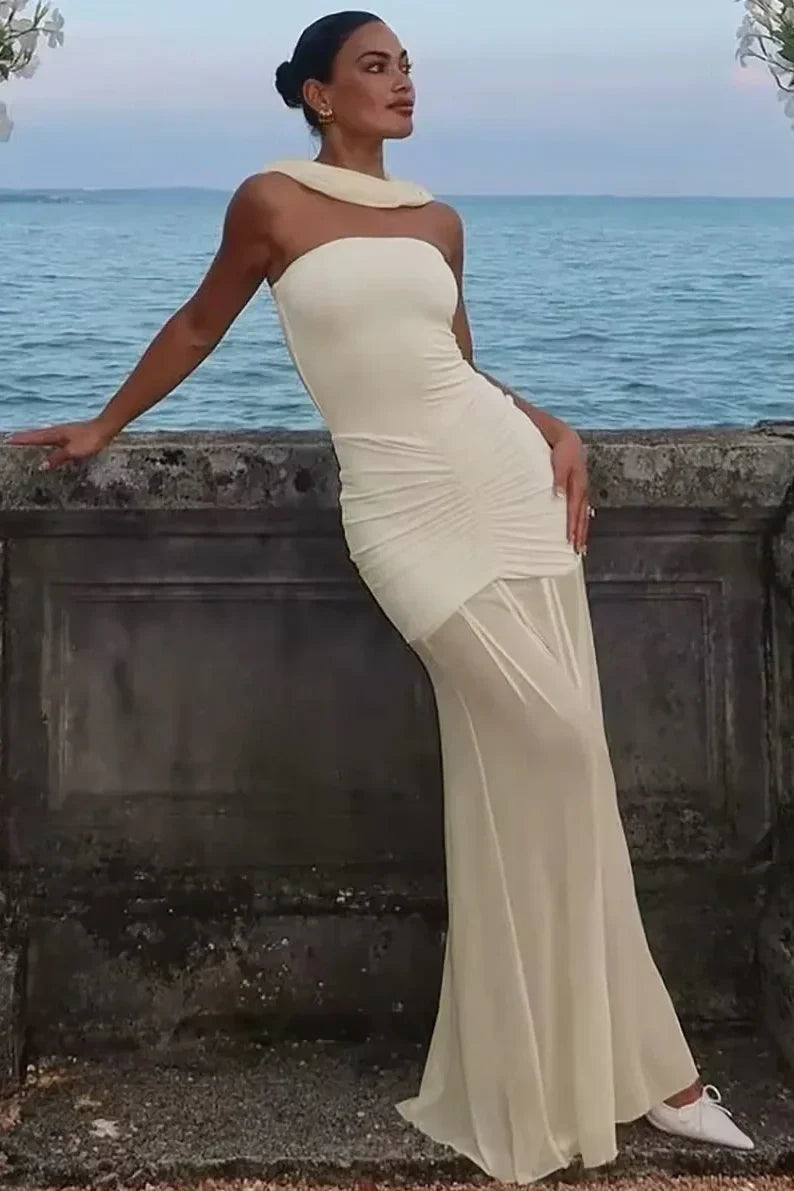 Stunning Mermaid Off the Shoulder Black Long Party Dress with Ruched