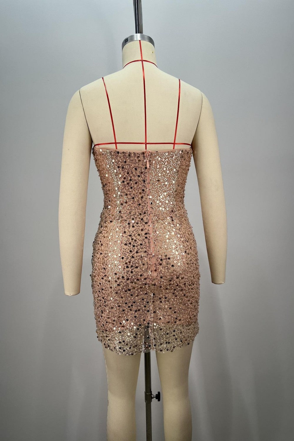 Stunning Strapless Rhinestone Corset Bodycon Homecoming Dress - View 3 | VelvetHem