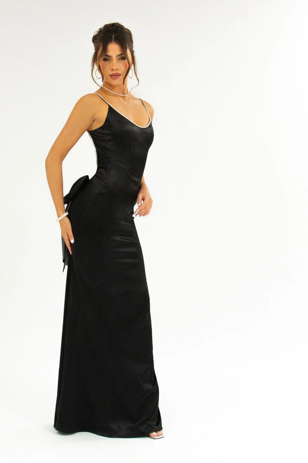 Suzhoufashion Stylish Mermaid Spaghetti Straps Pink Long Prom Dress With Bowknot Formal Evening Gown