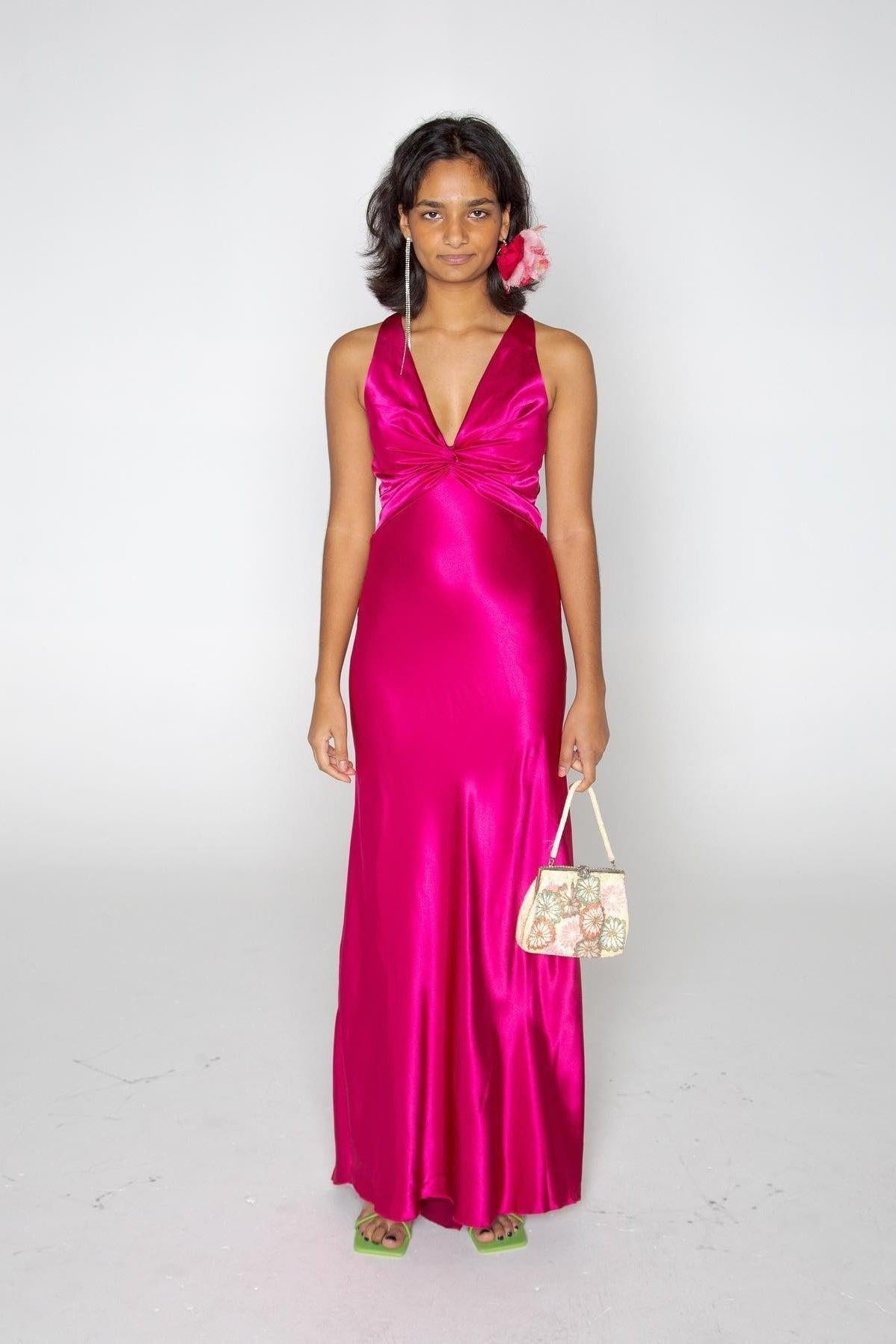 Suzhoufashion Stylish Sheath V Neck Green Long Party Dress With Open Back Bowknot Formal Evening Gown
