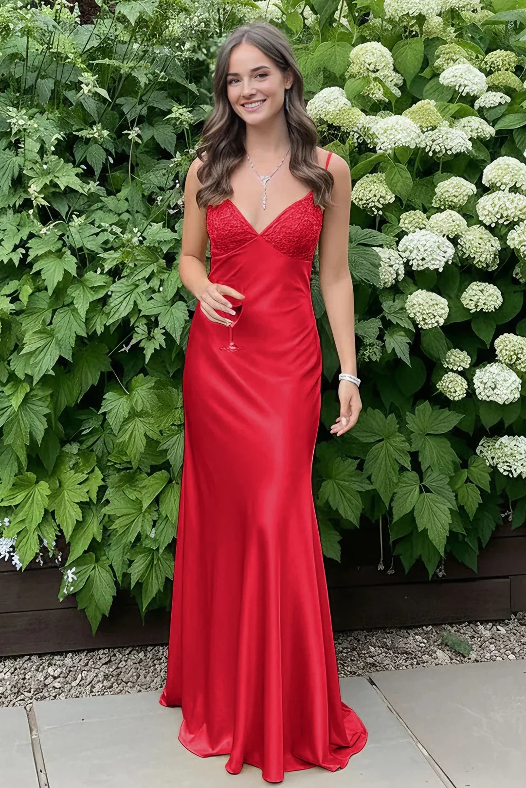 Stylish Sheath Spaghetti Straps Blue Long Prom Dress with Backless - View 13 | VelvetHem