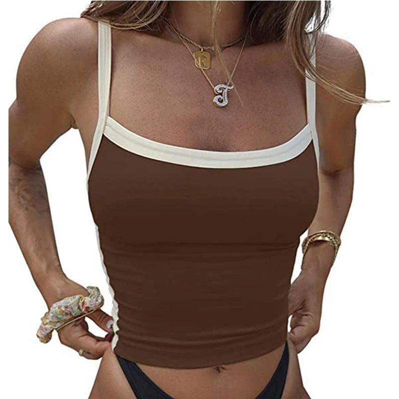 Y2K Vintage Tank Top in Green for Women
