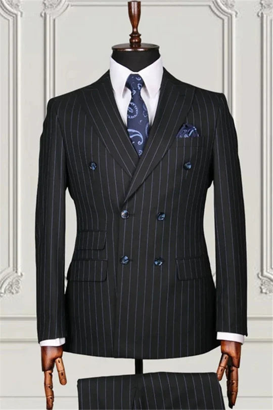 Suzhoufashion Best Fitted Double Breasted Peaked Lapel Men Suits