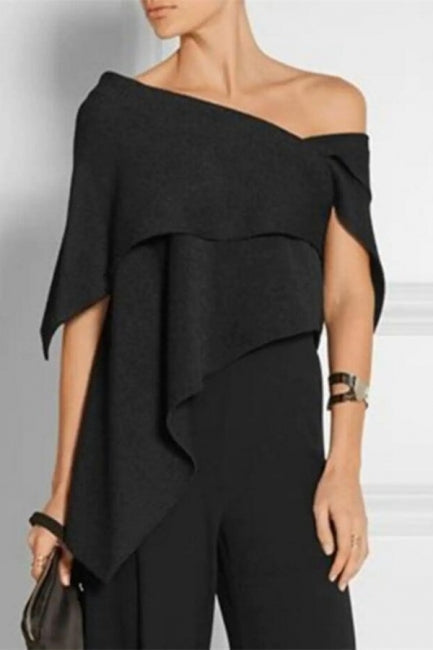 Suzhoufashion Modern Black Mother Of The Bride Dresses Chiffon Bridesmaid Jumpsuit
