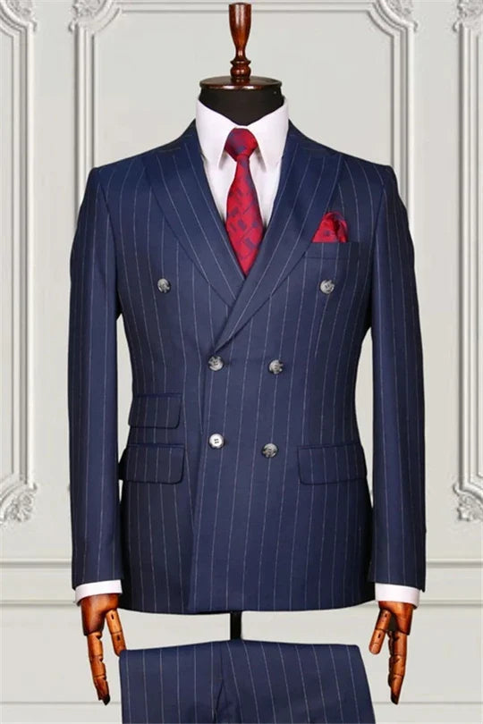 Suzhoufashion Navy Two Pieces Best Fitted Prom Men Suits