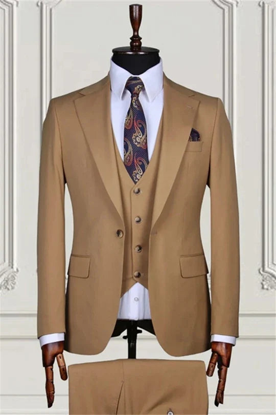 Suzhoufashion Notched Lapel Single Breasted Men Suits For Business