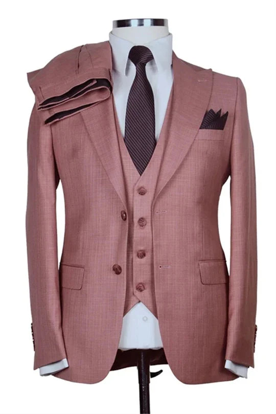Suzhoufashion Peaked Lapel Bespoke Wedding Men Suits