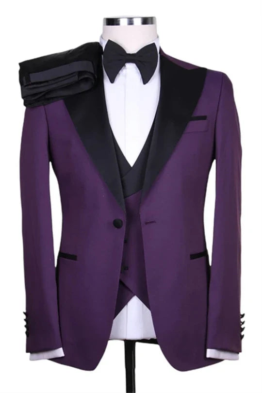 Suzhoufashion Purple Single Breasted Close Fitting Prom Men Suits