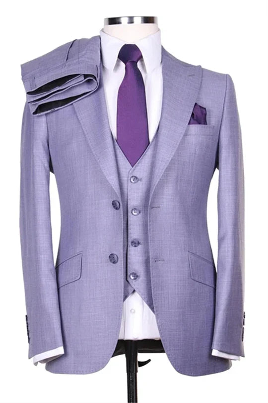 Suzhoufashion Purple Three Pieces Close Fitting Men Suits For Prom