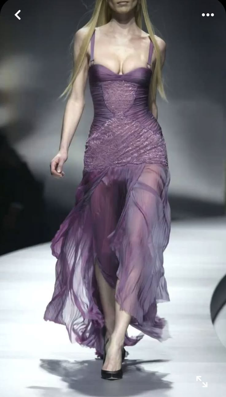 Vintage Purple Tulle Lace Mermaid Evening Dress Formal Prom Dress Y8447 - VelvetHem
