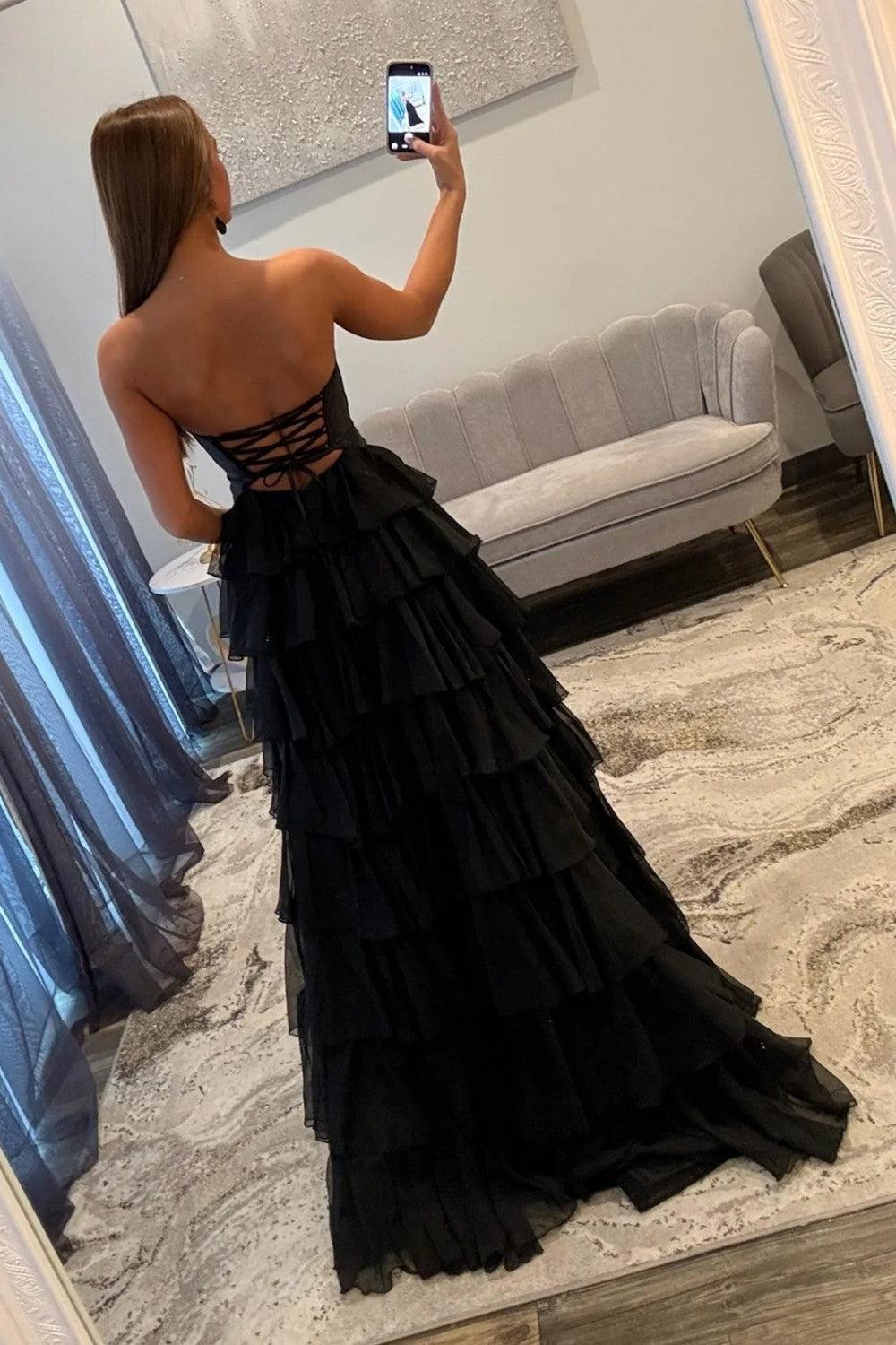 A Line Sweetheart Hot Pink Long Prom Dress With Ruffles Keyhole Formal Evening Gown