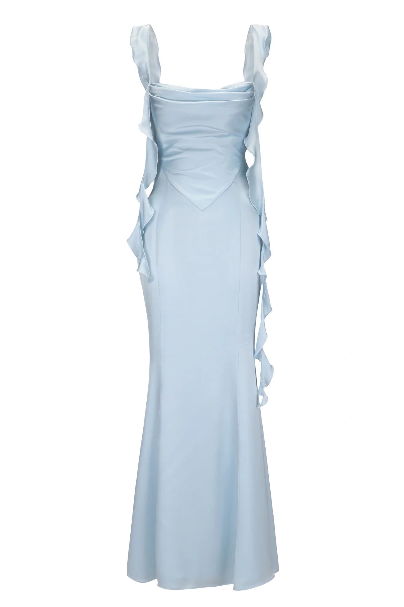 Lovely Mermaid Sweetheart Pink Long Prom Dress with Backless Ruffles