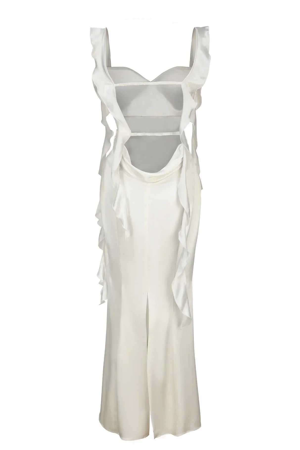Trendy Mermaid Square Neck Light Blue Long Prom Dress with Ruffles