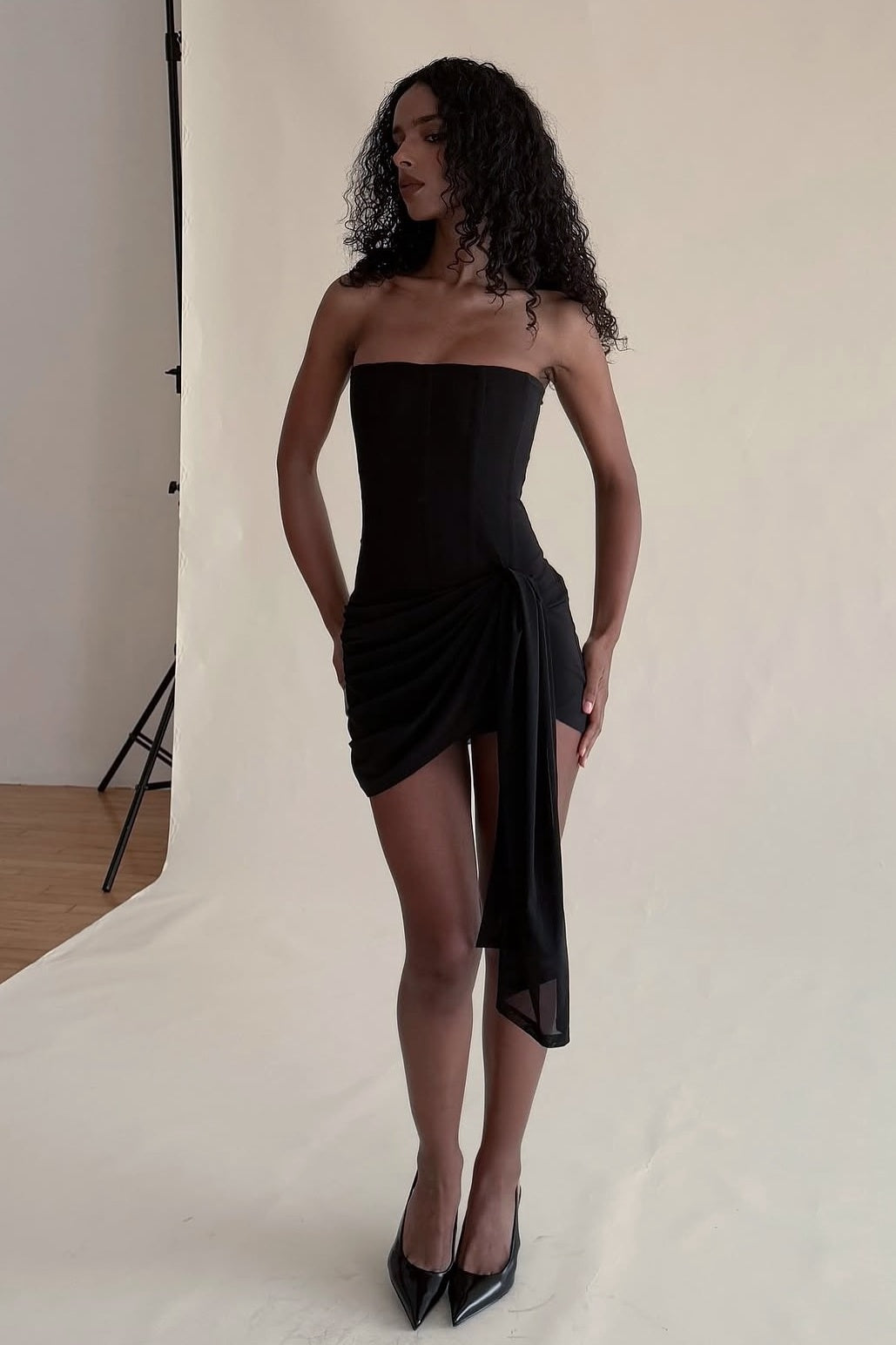 Trendy Sheath Strapless Brown Corset Homecoming Dress with Ruched