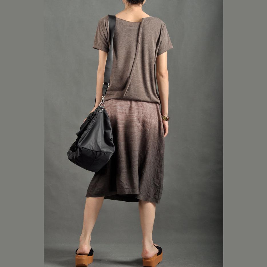 Unique Gradient brown sundress maxi dresses