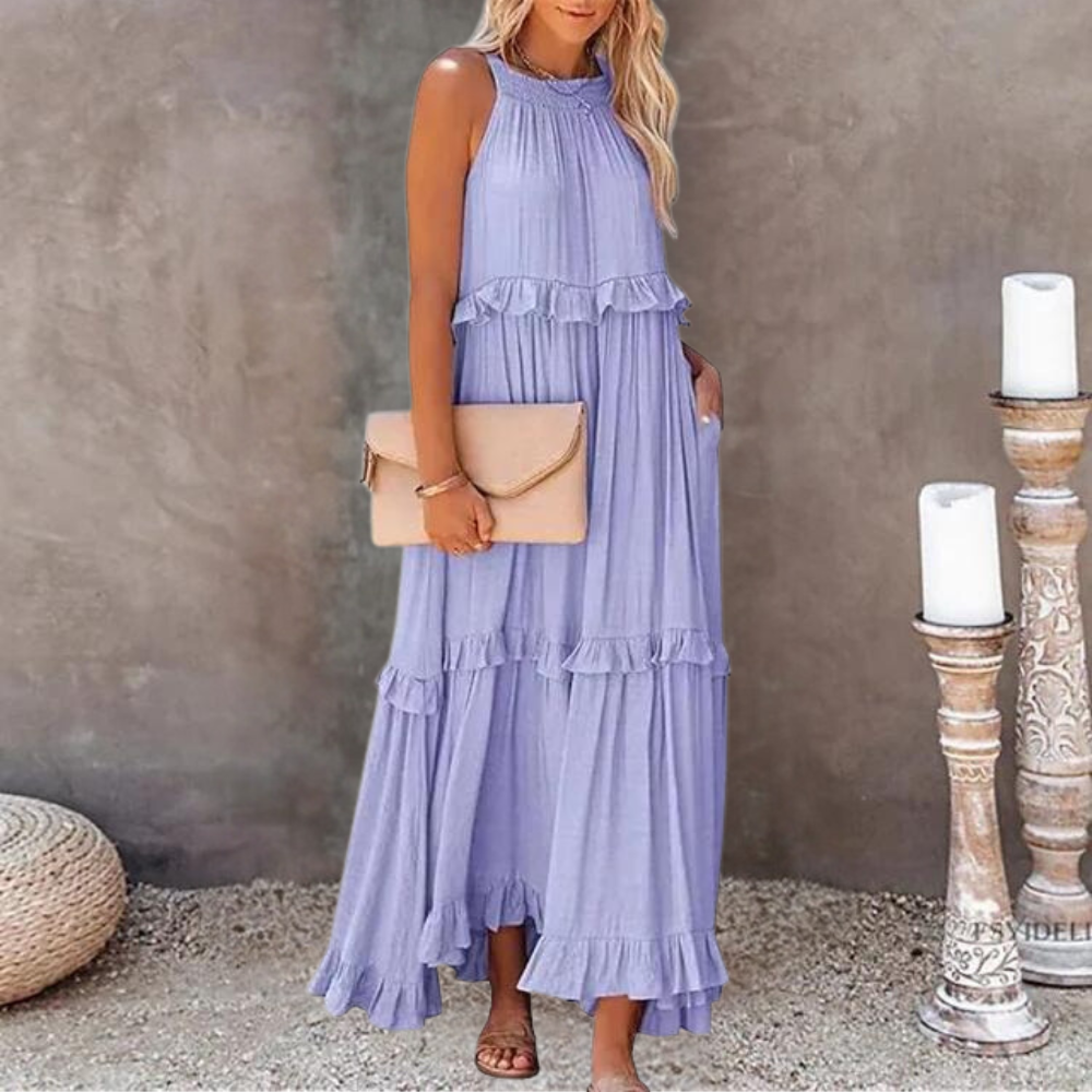 Delfina Casual and Relaxed Summer Dress for Women Wedding Guest Look