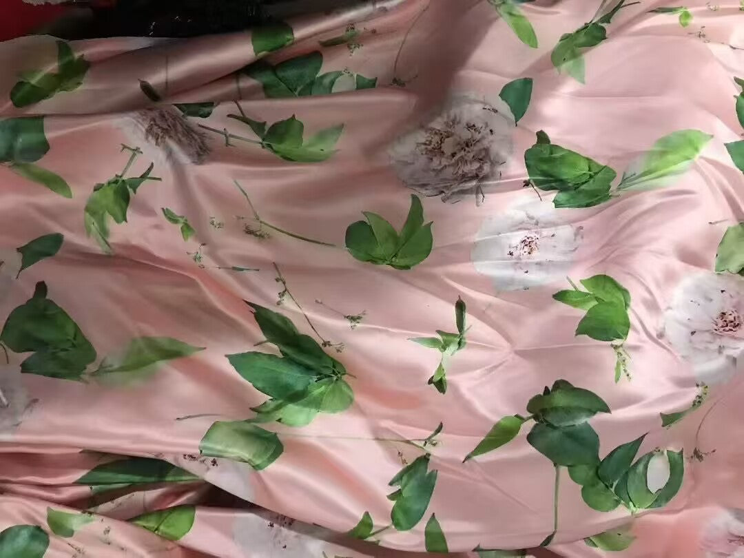 V Neck Floral Print Mother of the Bride Dress with Bow Belt A Line Cut and 3/4 Sleeves