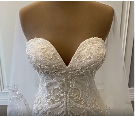 Sexy White Lace Mermaid Wedding Dresses Sweetheart ,Chic Prom Dress - View 5 | VelvetHem