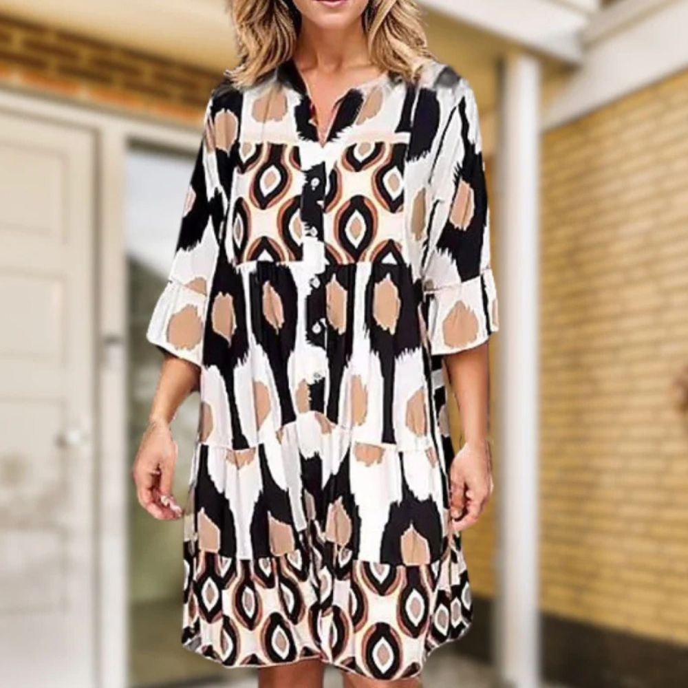 Rita Timeless Beautiful Printed Dress Premium Wardrobe Essential