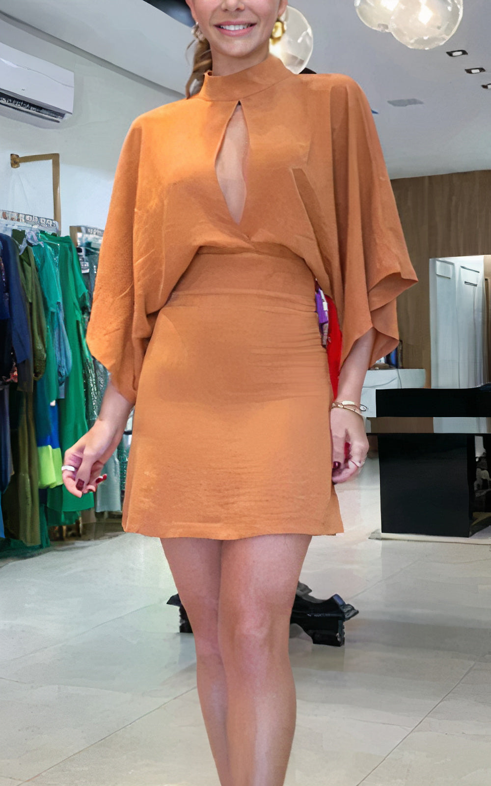 Caridad Elevated Cut Out Mini Dress Designer Edit