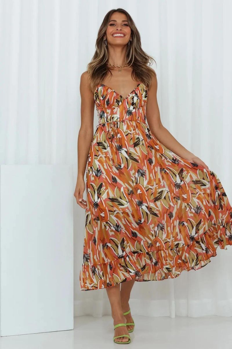 Elisa Minimalist Colorful Midi Dress Designer Edit