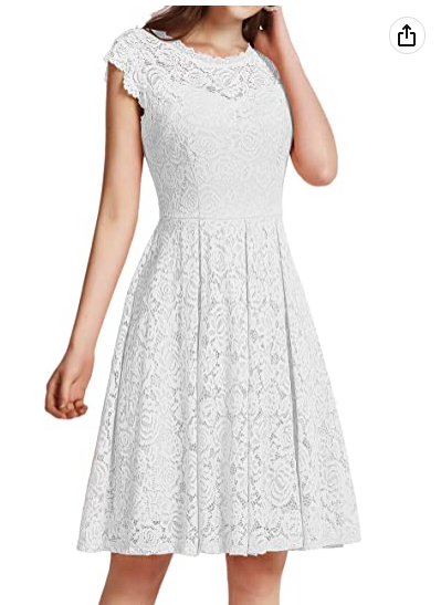 Women's Vintage Floral Lace Cocktail Dress Homecoming Dress - VelvetHem