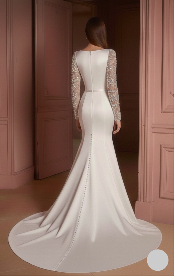 Vintage Lace Wedding Dress High Neck Long Sleeve Bridal