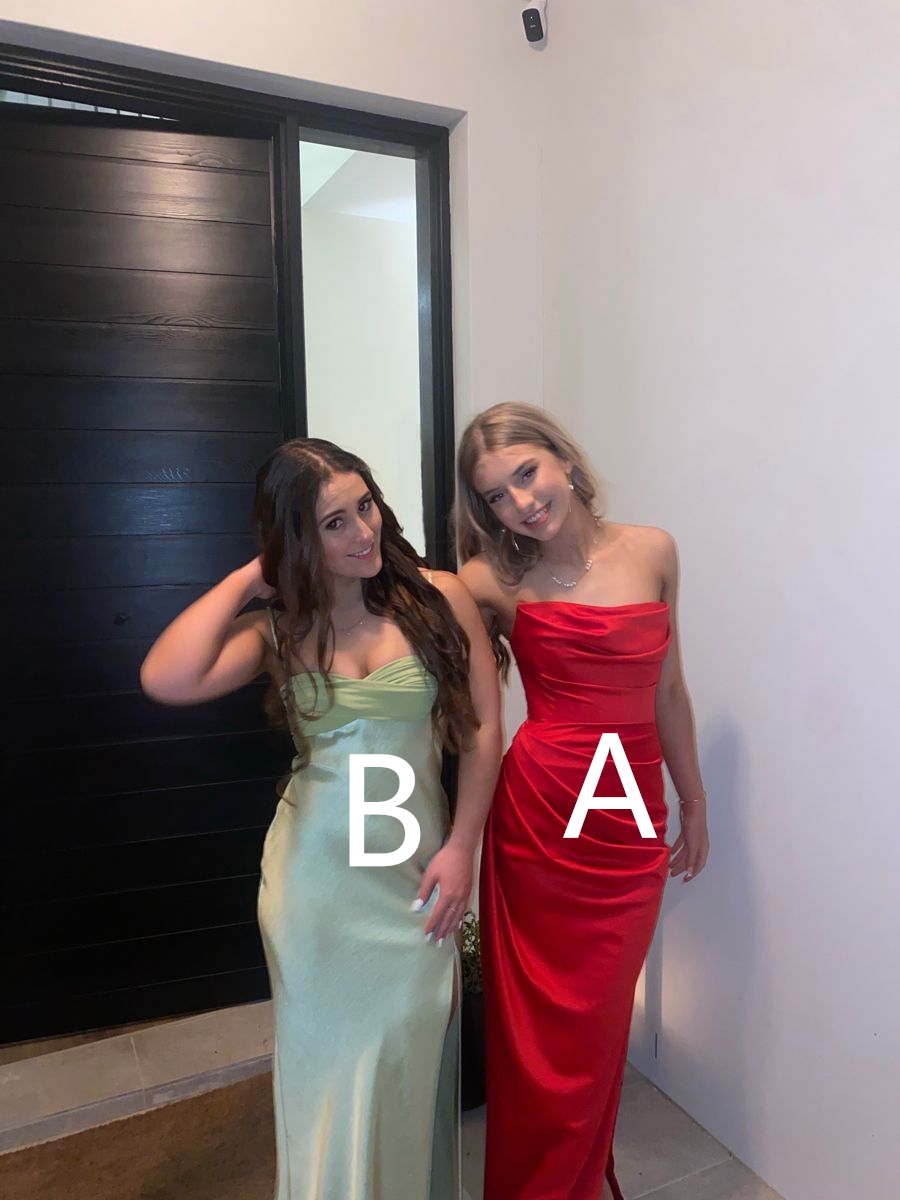 Classy Red Satin Long Evening Dress Red Party Gown Y4929 - VelvetHem