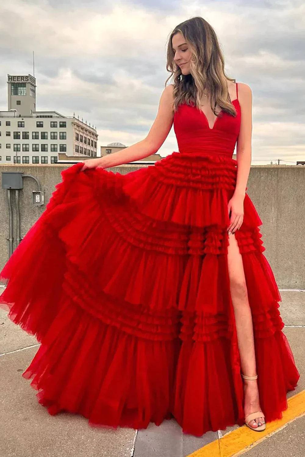 Sexy Daffodil A-Line Doric Sweetheart Long Prom Dress - View 8 | VelvetHem