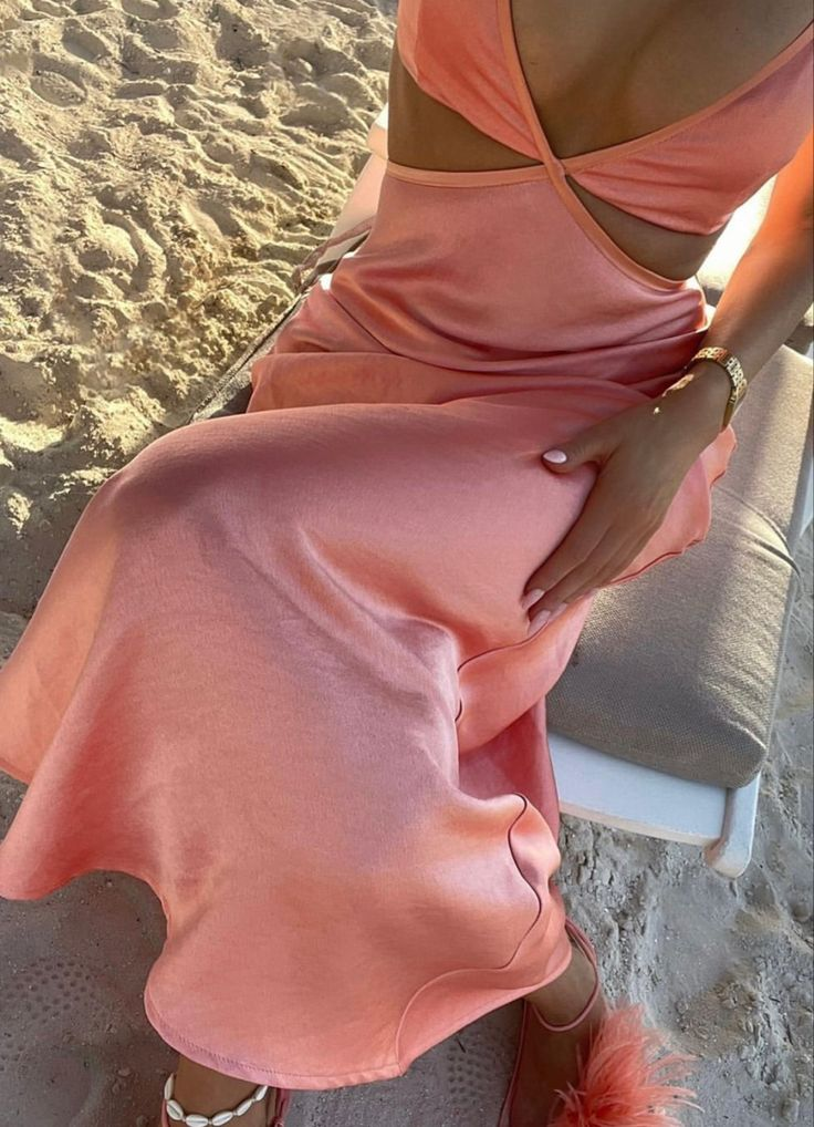 Simple Spaghetti Straps V Neck Satin Long Party Prom Dress - VelvetHem