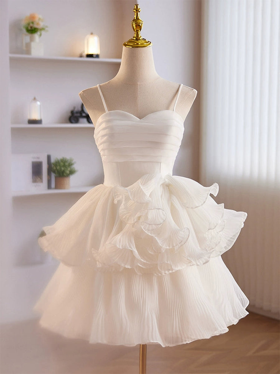 A-Line Ruffles Tiered Short Homecoming Dress - VelvetHem