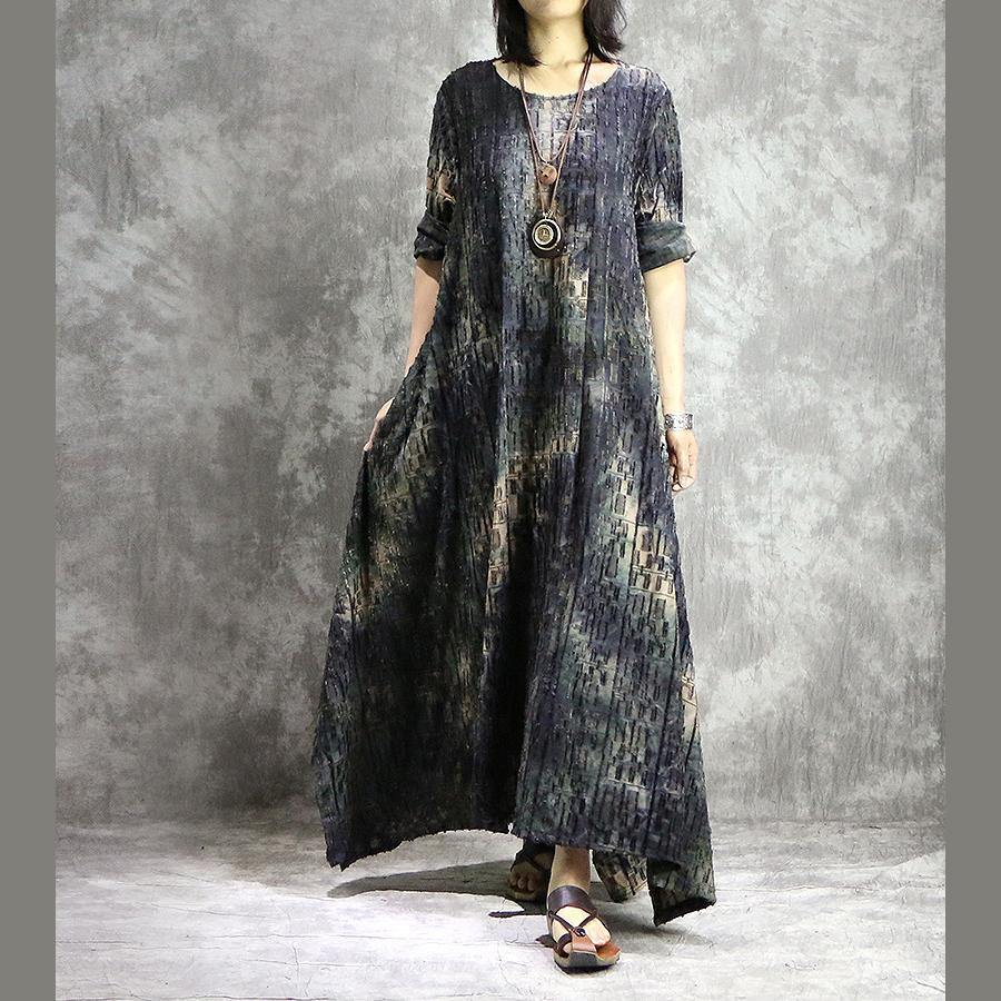 Women asymmetric big hem blended dresses plus size yellow Dress summer prints