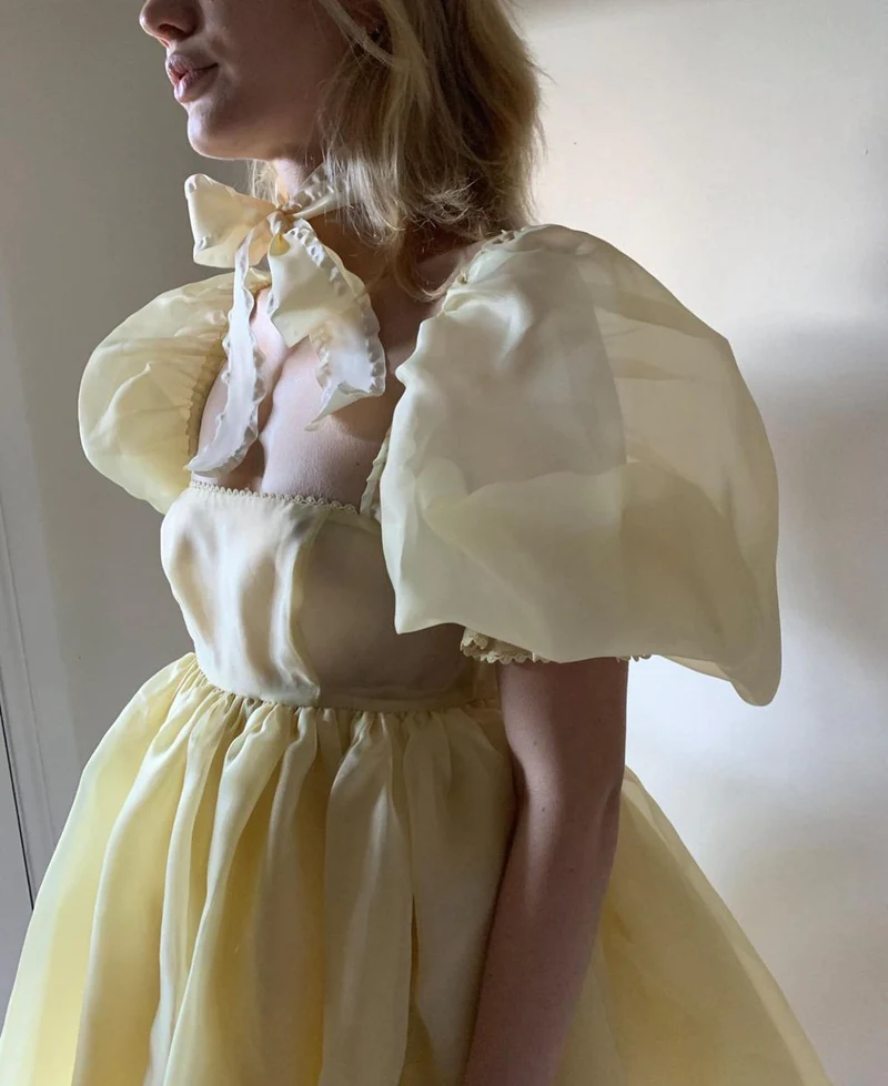 Vintage Cute Classic Off-the-shoulder Mini Princess Dress Cute Party Dress - View 4 | VelvetHem