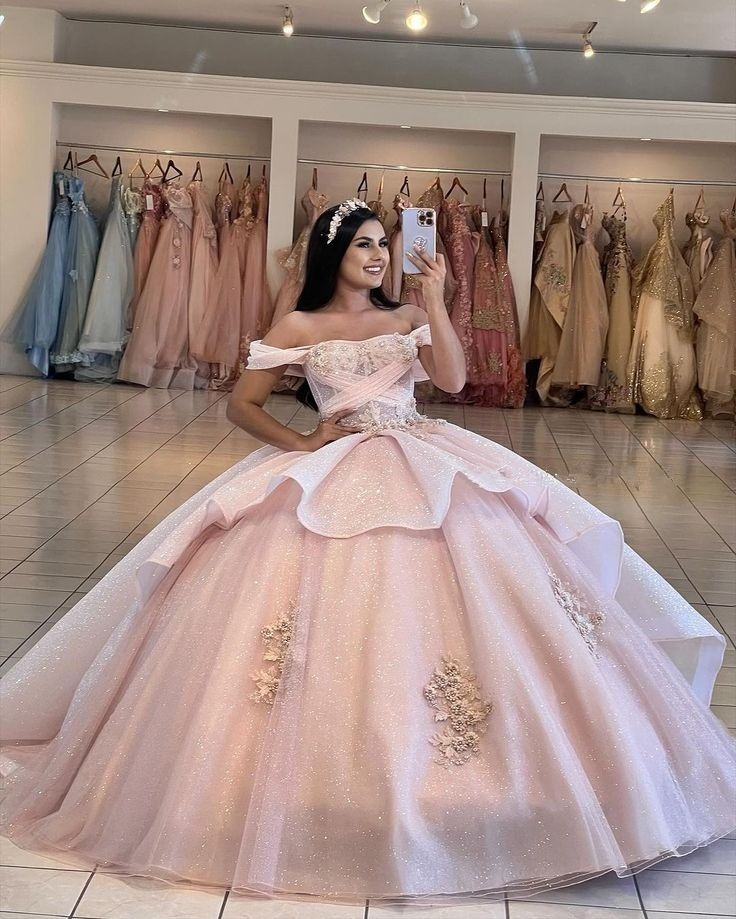 Glamorous Off The Shoulder Quinceanera Dress,Sweet 15 16 Dress - VelvetHem