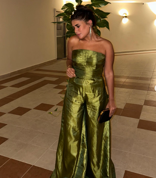 Chic Sage Green Strapless Satin Mermaid Long Evening Dress Formal Wedding Guest Dress Party Gown - View 3 | VelvetHem