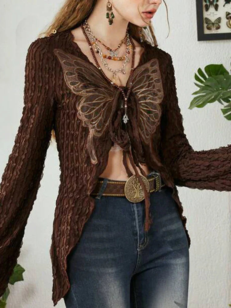 Vintage 2000s Grunge LaceUp Cardigans