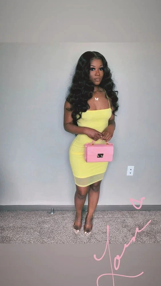 Sexy Spaghetti Straps Light Yellow Dress Light Yellow Homecoming Dress (ZD12229)