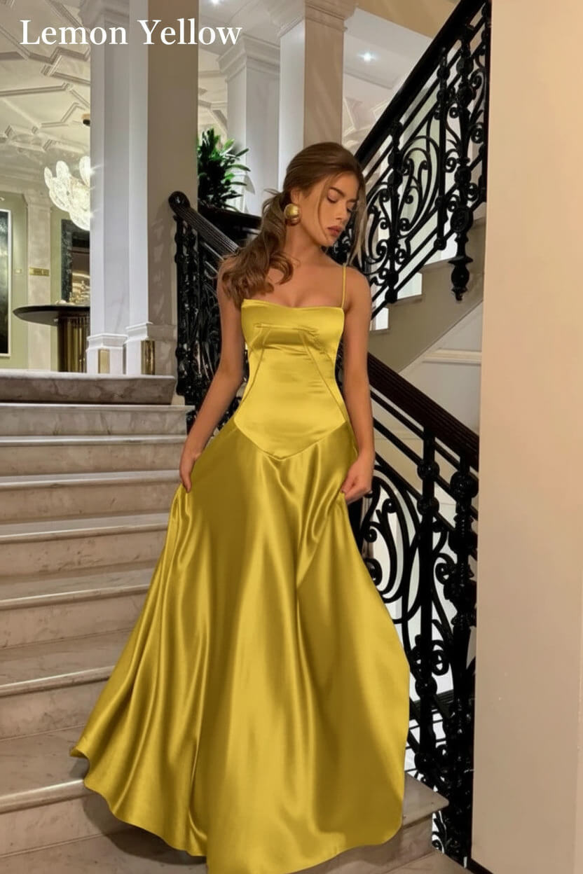 Suzhoufashion Brown Luxe Silk-Look Long Evening Dress With Fitted Bodice Formal Evening Gown